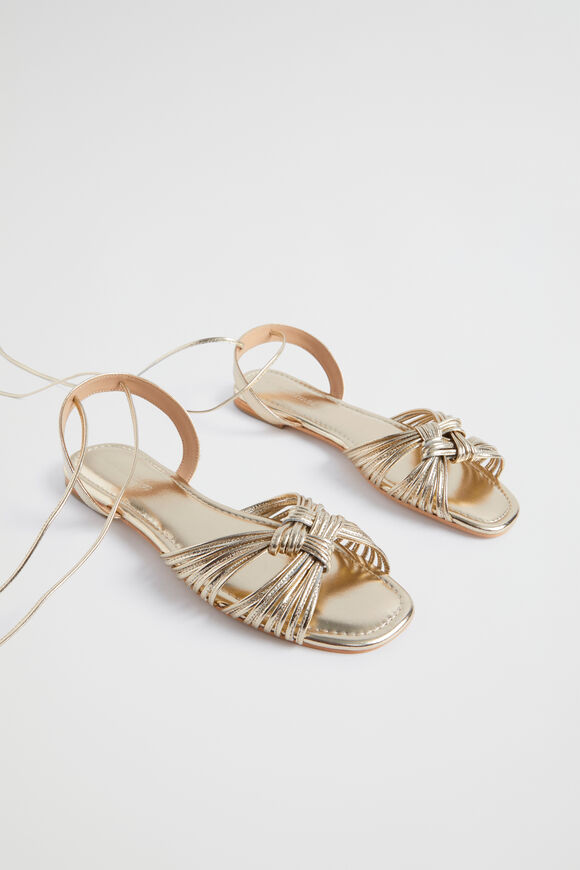 Evie Flat Sandal  Pale Gold  hi-res