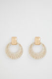 Metal Stud Wrapped Earring  Oyster  hi-res