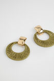 Metal Stud Wrapped Earring  Pistachio  hi-res