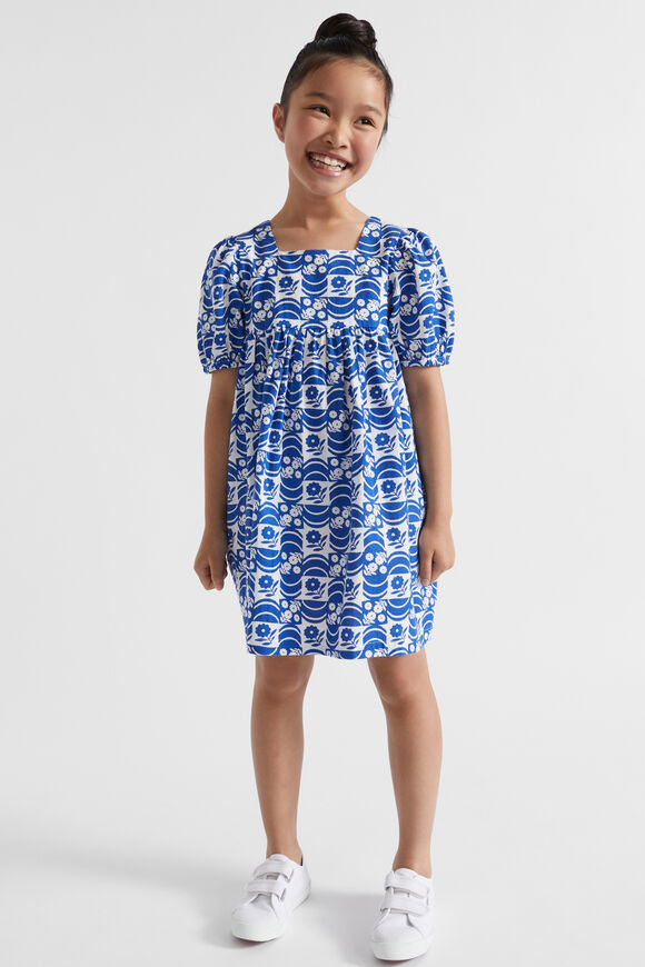 Floral Dress  Cobalt Blue  hi-res