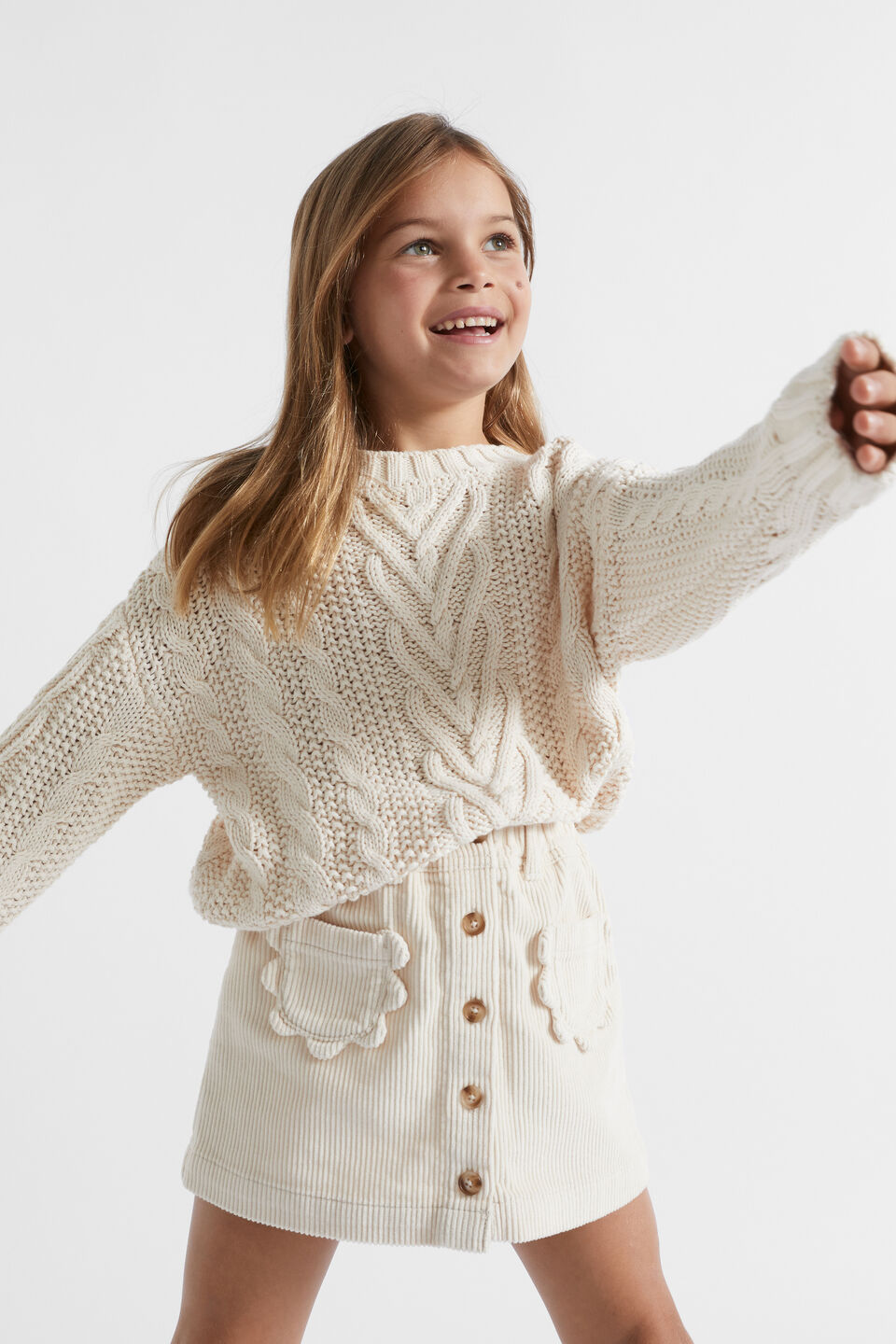 Cable Knit Sweater  Creme