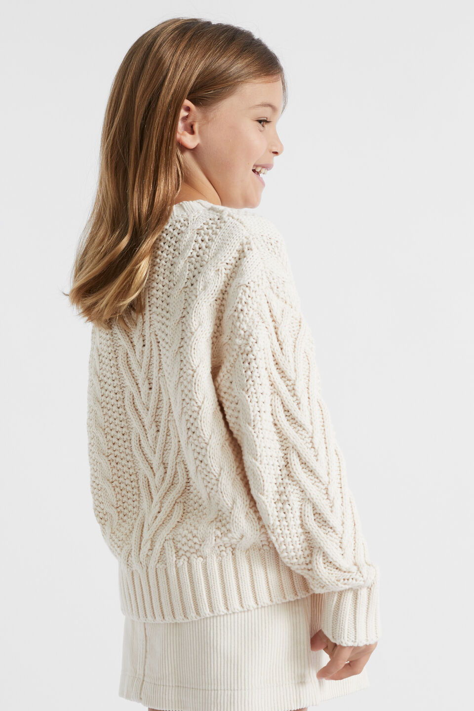 Cable Knit Sweater  Creme