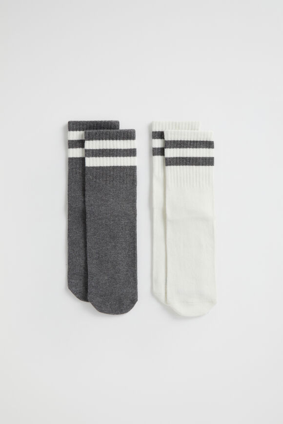 Stripe Rib Sock 2 Pack  Multi  hi-res