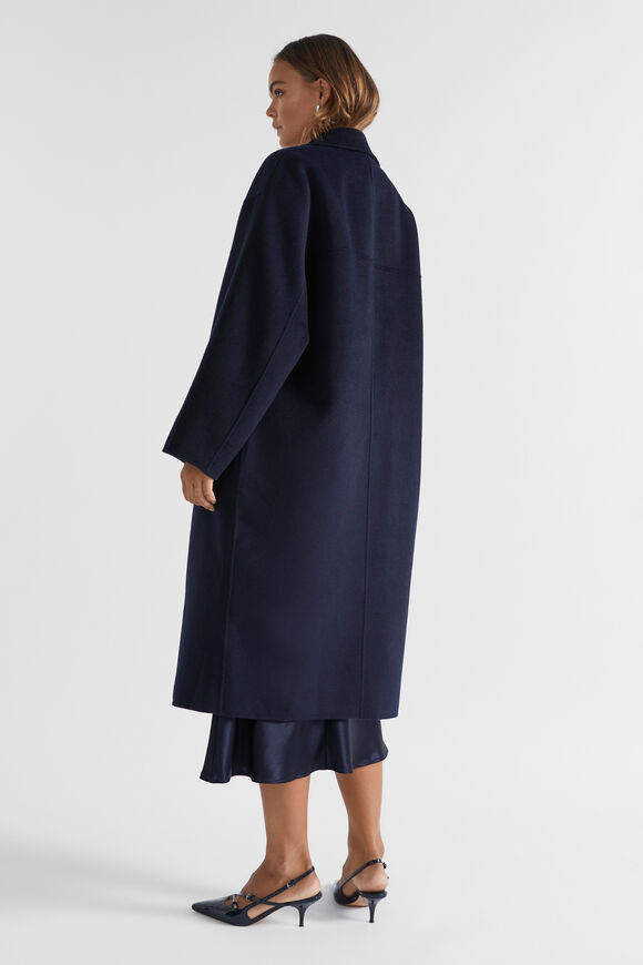 Wool Blend Classic Coat  Midnight Sky  hi-res