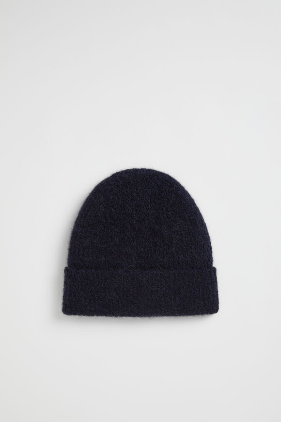 Fluffy Knit Beanie  Midnight Sky  hi-res