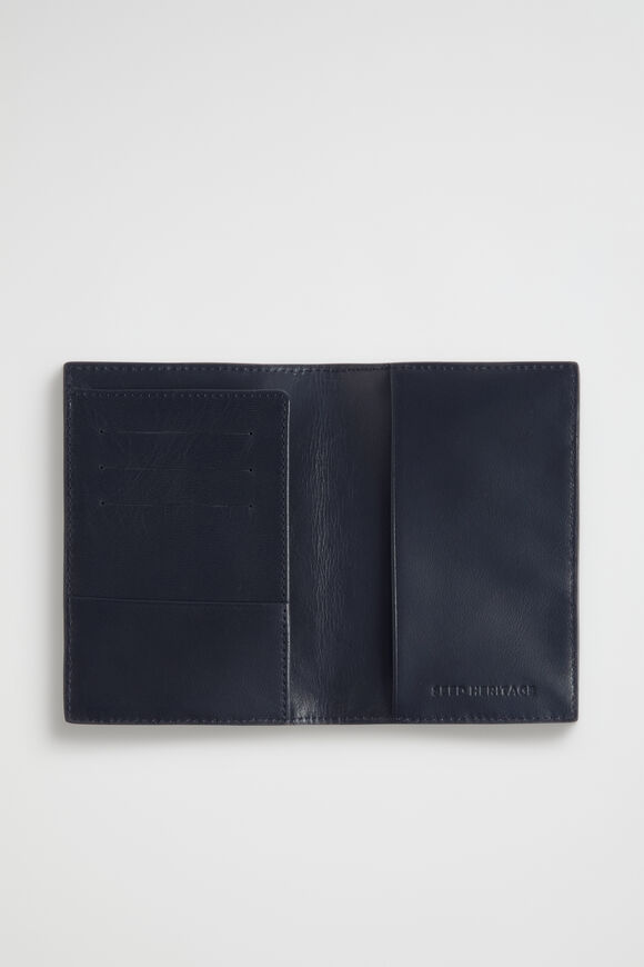 Leather Woven Passport Cover  Midnight Sky  hi-res
