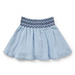 Smocked Chambray Skirt    hi-res