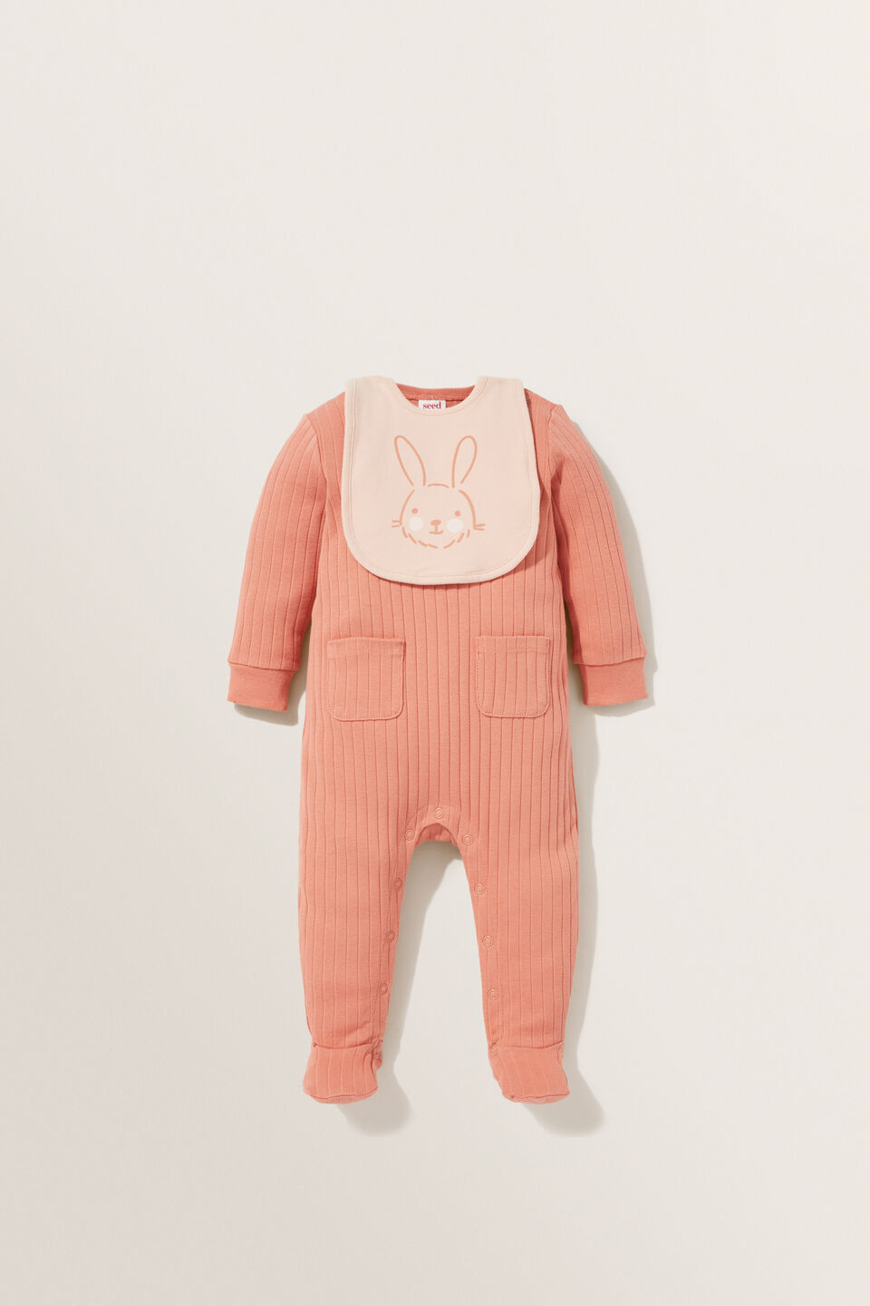 Rib Pocket Jumpsuit  Terracotta