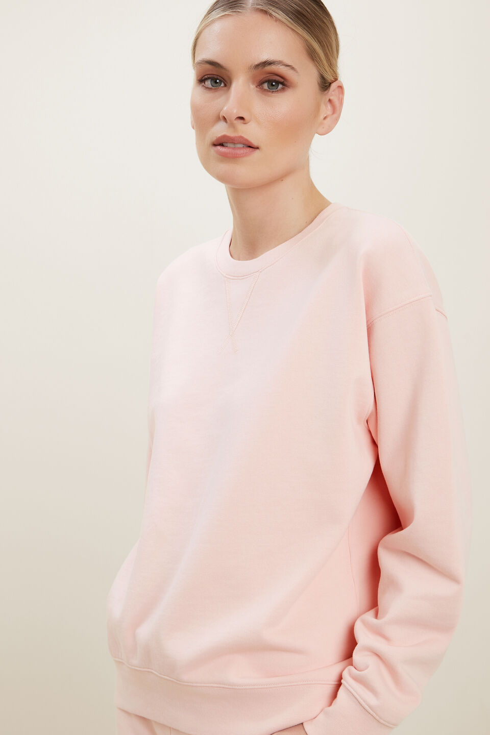 Slouchy Sweater  Ash Pink