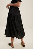 Check Tiered Skirt  Black  hi-res