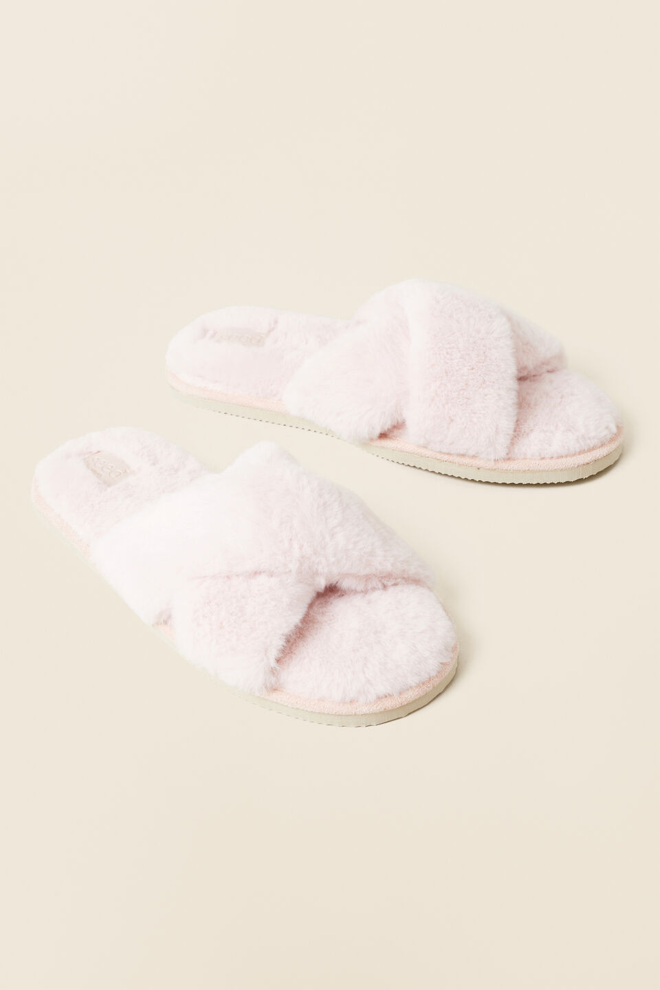 Crossover Slippers  Pale Pink