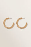 Twisted Chain Hoops  Gold  hi-res