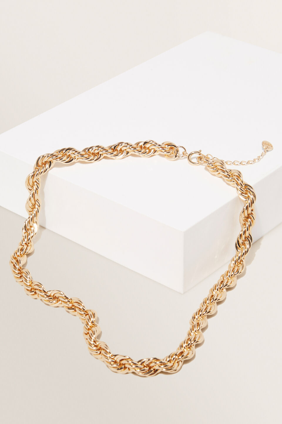 Chunky Rope Chain Necklace  Gold