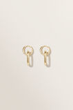 Fine Interlocked Huggie Earrings  Gold  hi-res