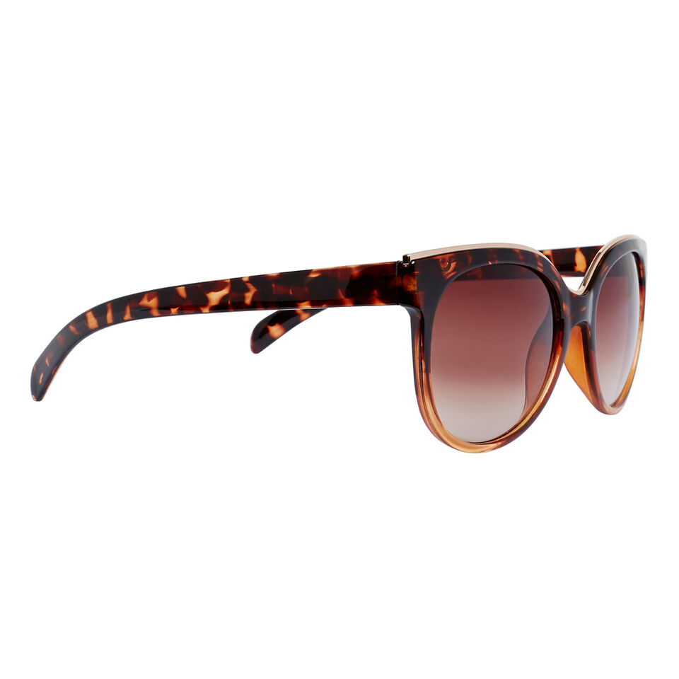 Metal Trim Cats Eye Sunglasses  