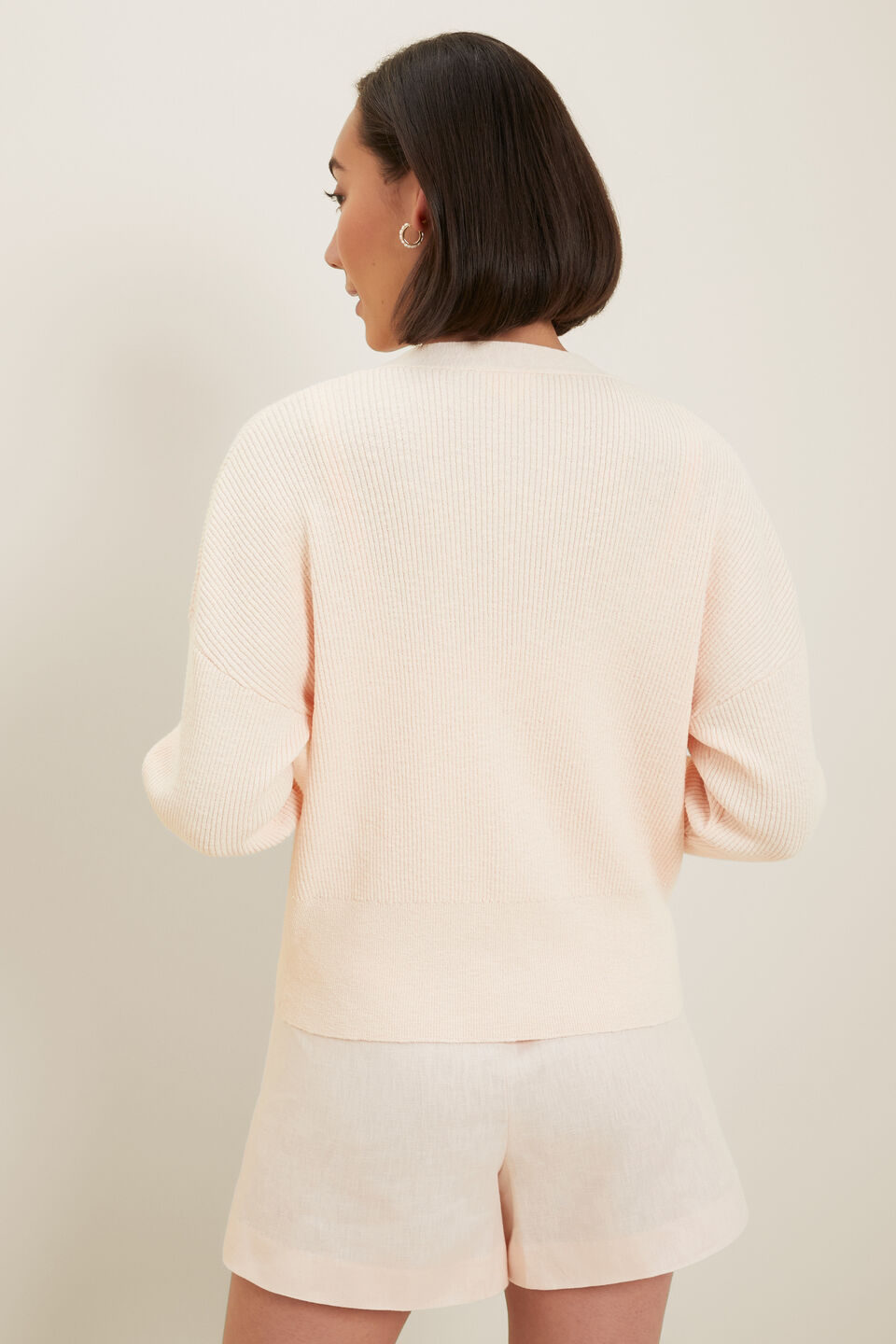 Boucle Knit Cardigan  Pale Blossom