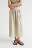 Core Linen Gathered Maxi Skirt  Soft Mink  hi-res
