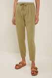 Textured Tie Waist Pant  Sage Green  hi-res