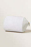 Textured Cosmetic Bag  Ivory  hi-res