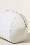 Textured Cosmetic Bag  Ivory  hi-res