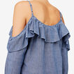 Cut Out Ruffle Top    hi-res