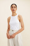 Rib Cut Out Tank  Whisper White  hi-res