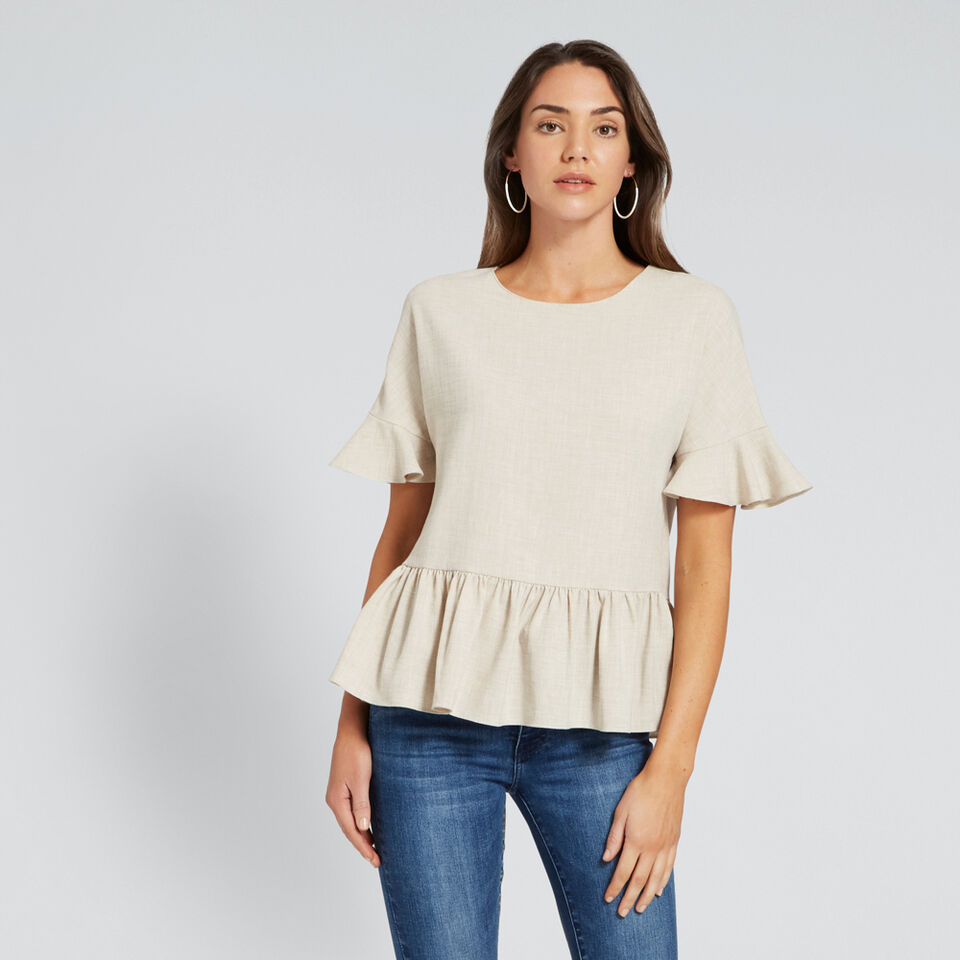 Textured Frilly Top  