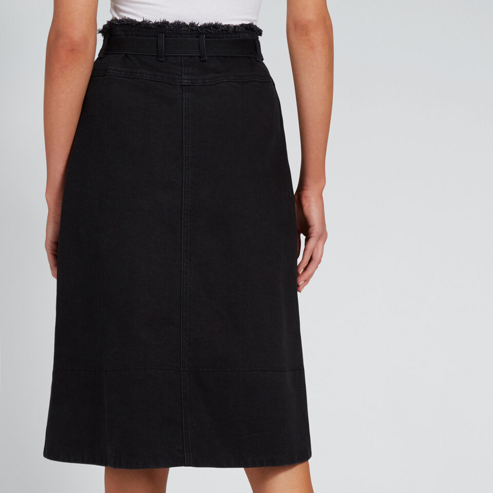 Longline Denim Skirt  