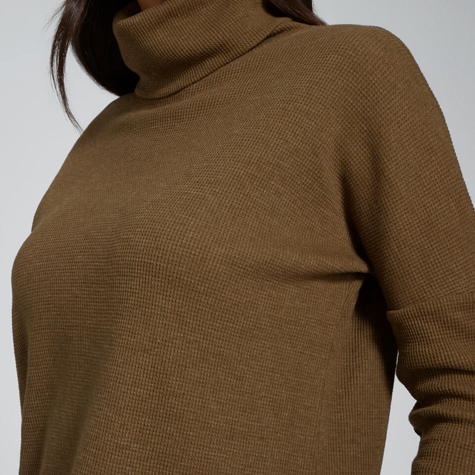 Roll Neck Waffle Top  