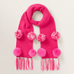 Pom Pom Fringe Scarf    hi-res