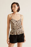 Shirred Waist Animal Cami  Animal Print  hi-res