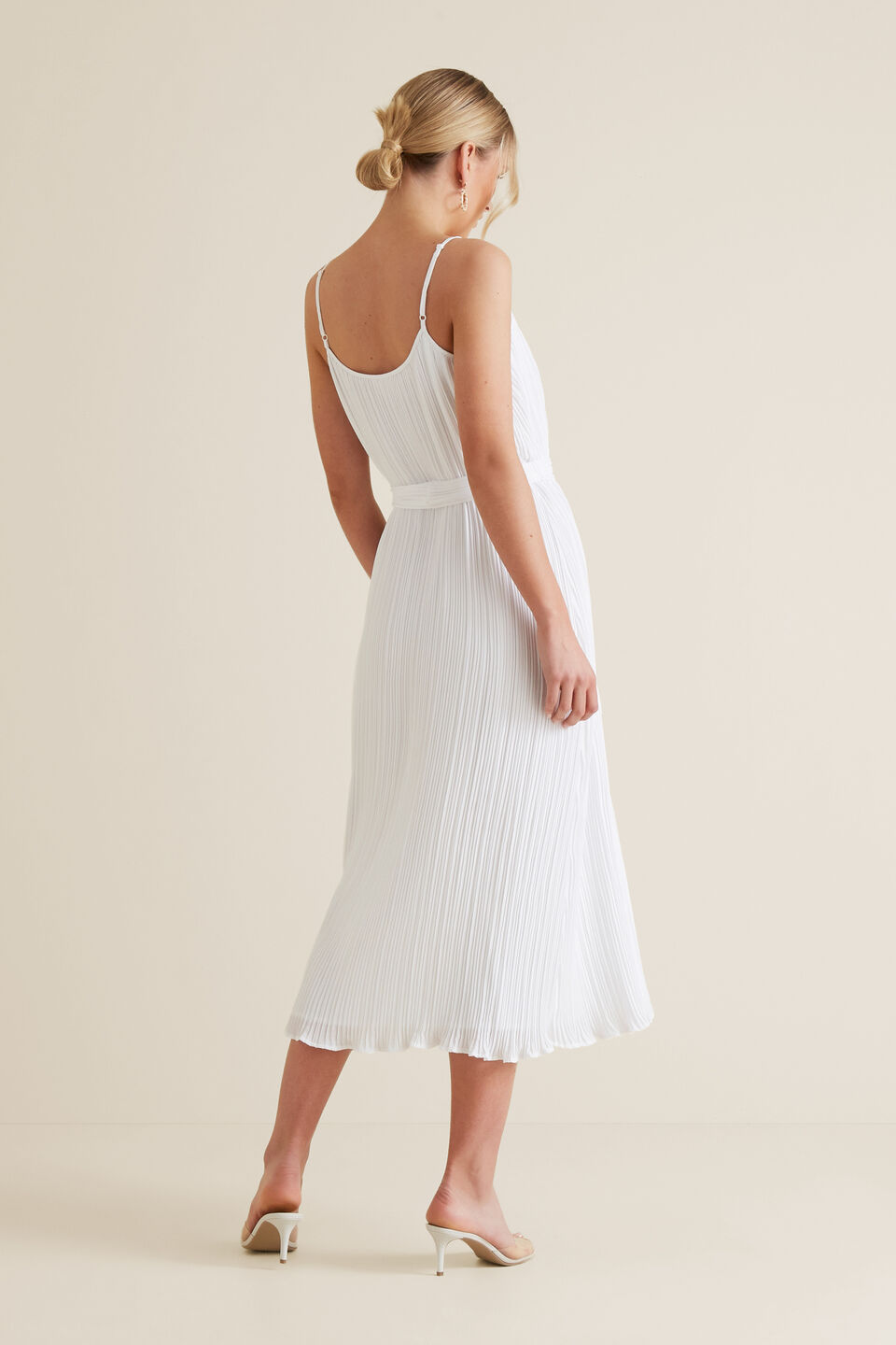 Micro Pleat Maxi Dress  