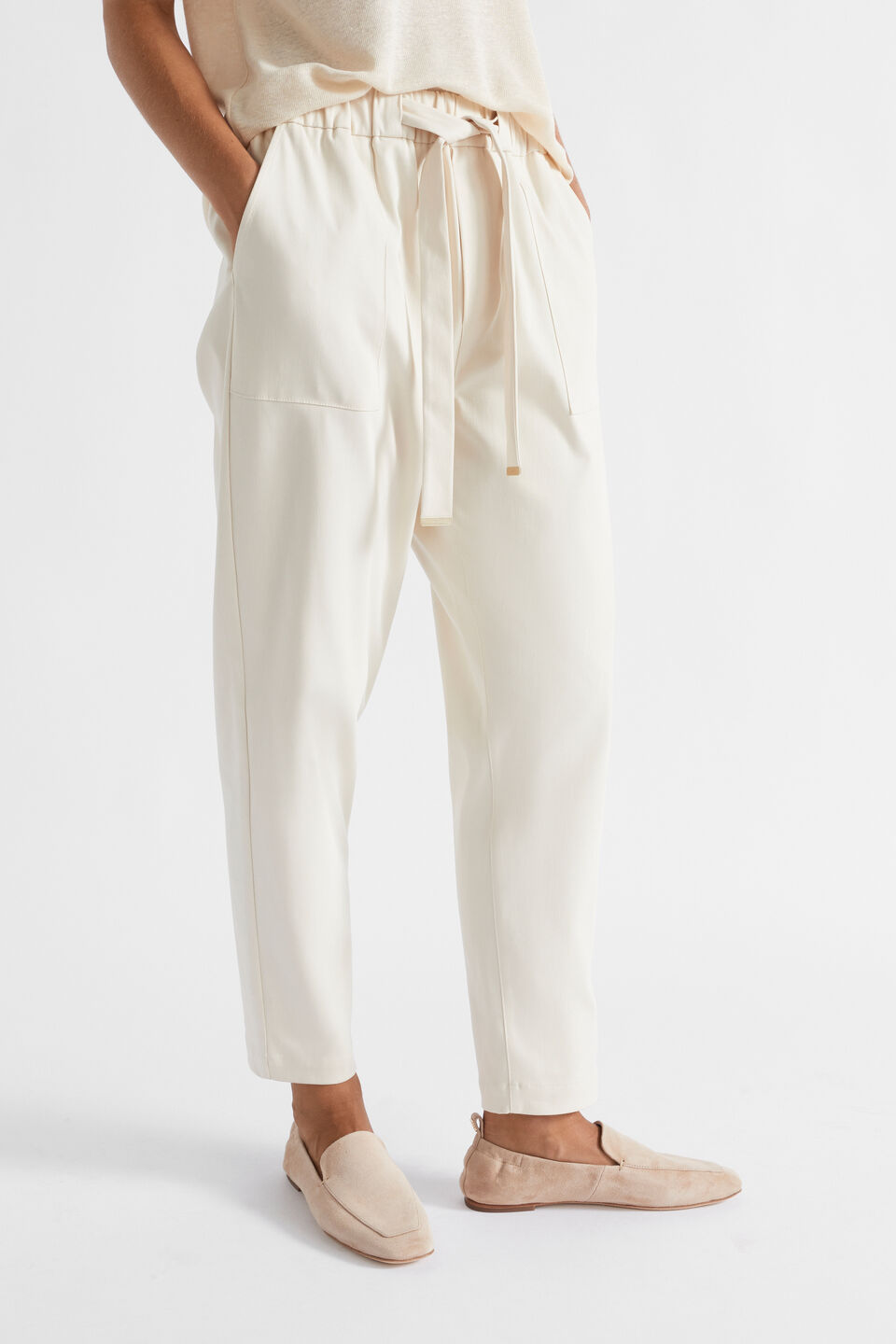 Elasticated Tapered Leg Pant  Frappe