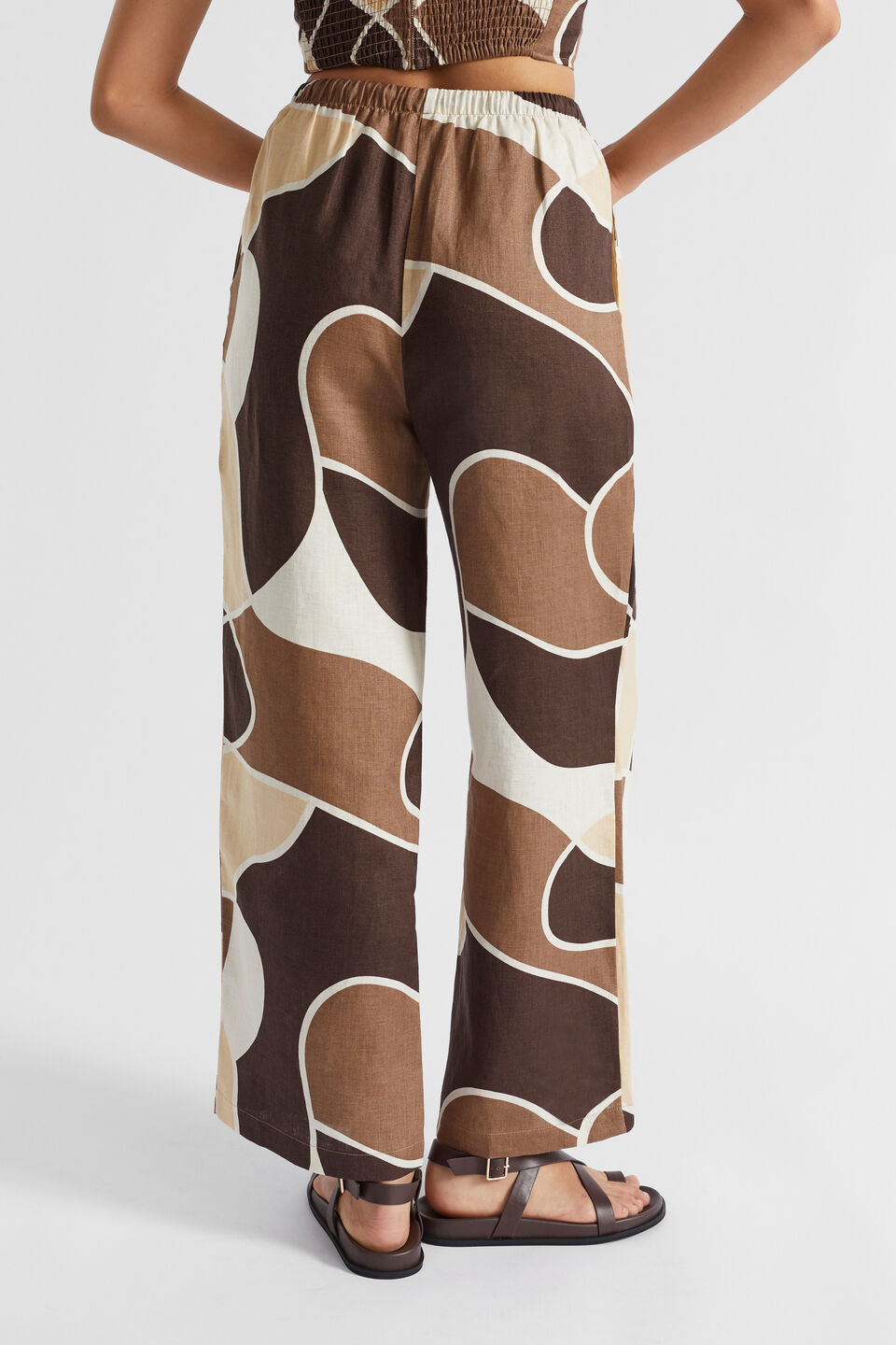 Abstract Elasticated Pant  Woodland Abstract