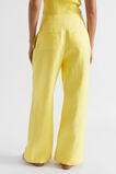 Linen Tailored Pleat Pant  Lemon Drop  hi-res
