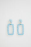 Rectangle Wrapped Earring  Shimmer Blue  hi-res
