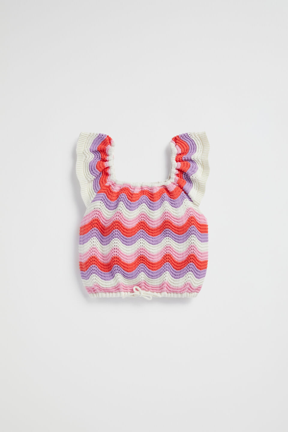 Wavy Crochet Top  Multi