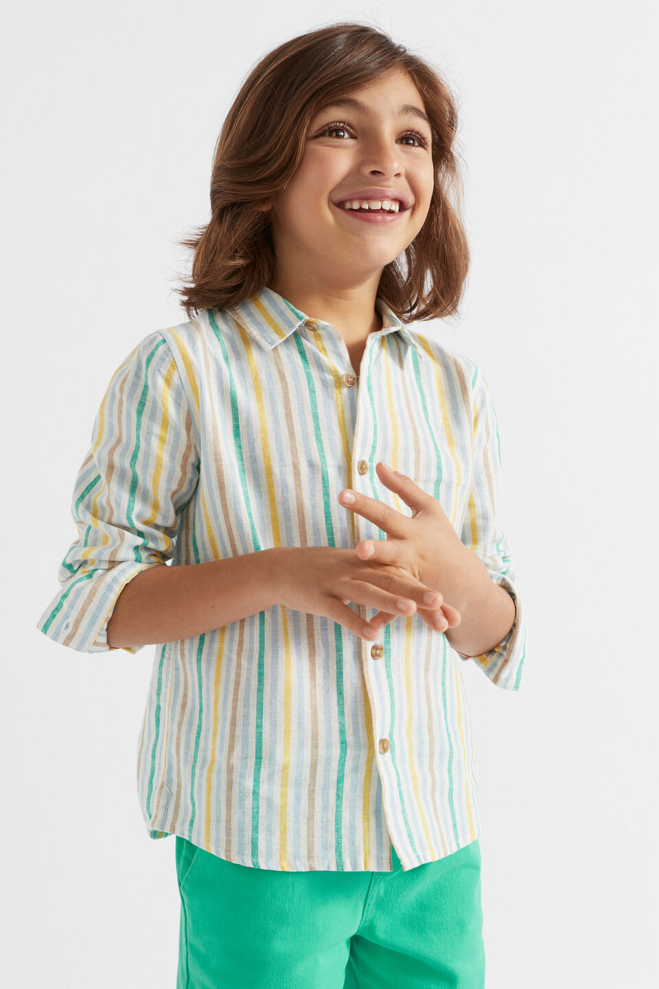 Stripe Linen Shirt  Multi