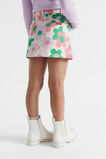 Flower Print Denim Skirt  Creme  hi-res