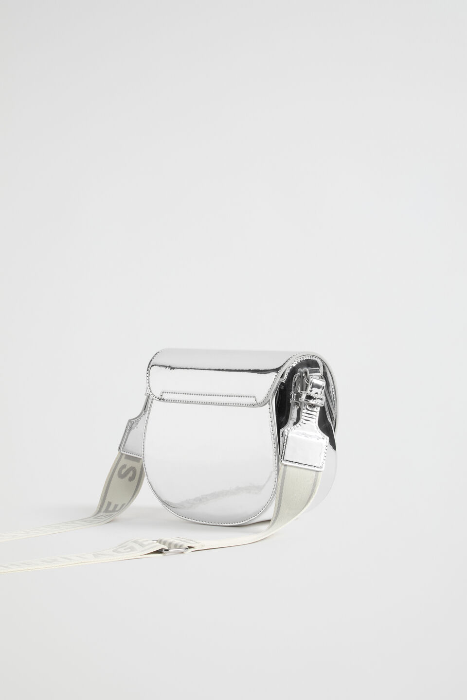 Rounded Saddle Bag  Silver