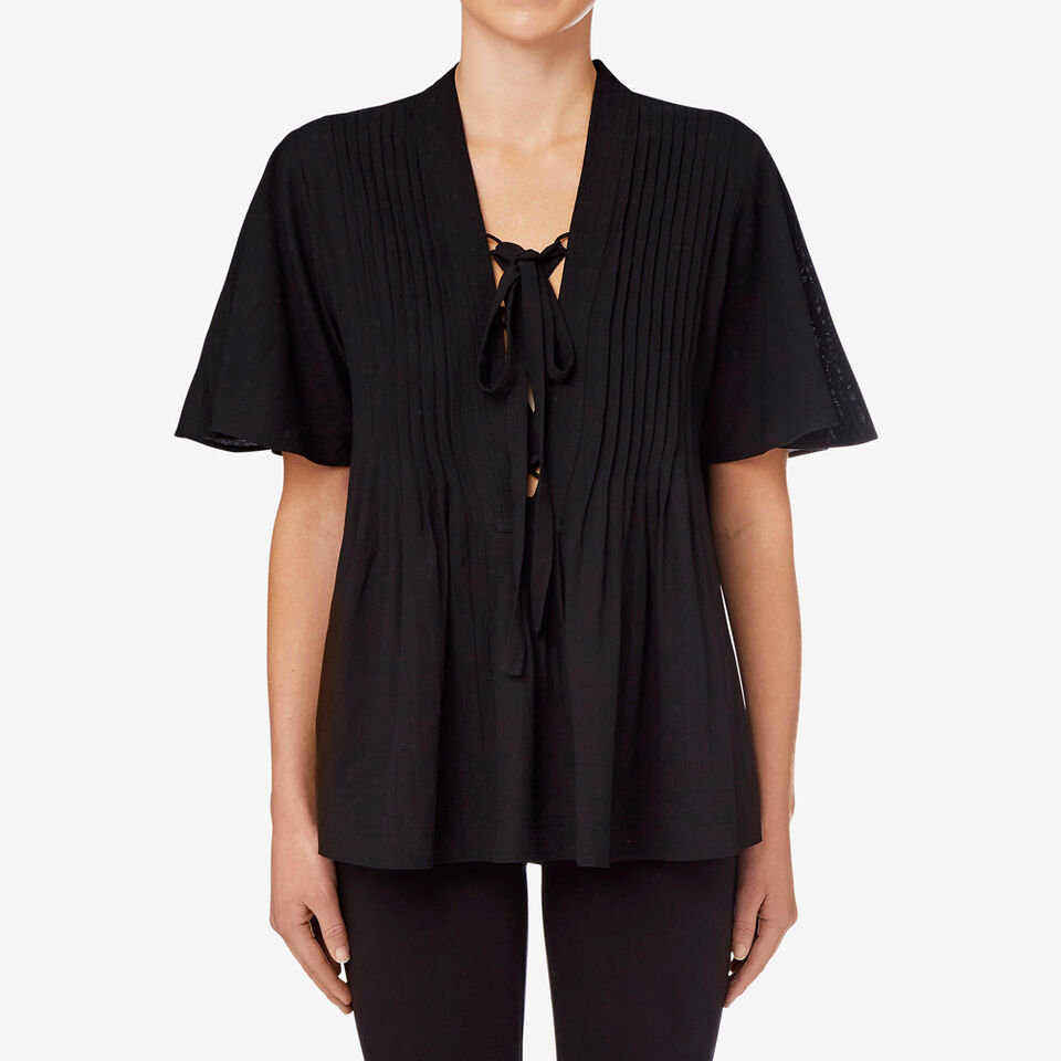 Pleated Flutter Top  