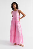 Voile Tiered Midi Dress  Pink Gin  hi-res
