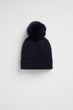 Cable Knit Beanie  Navy  hi-res