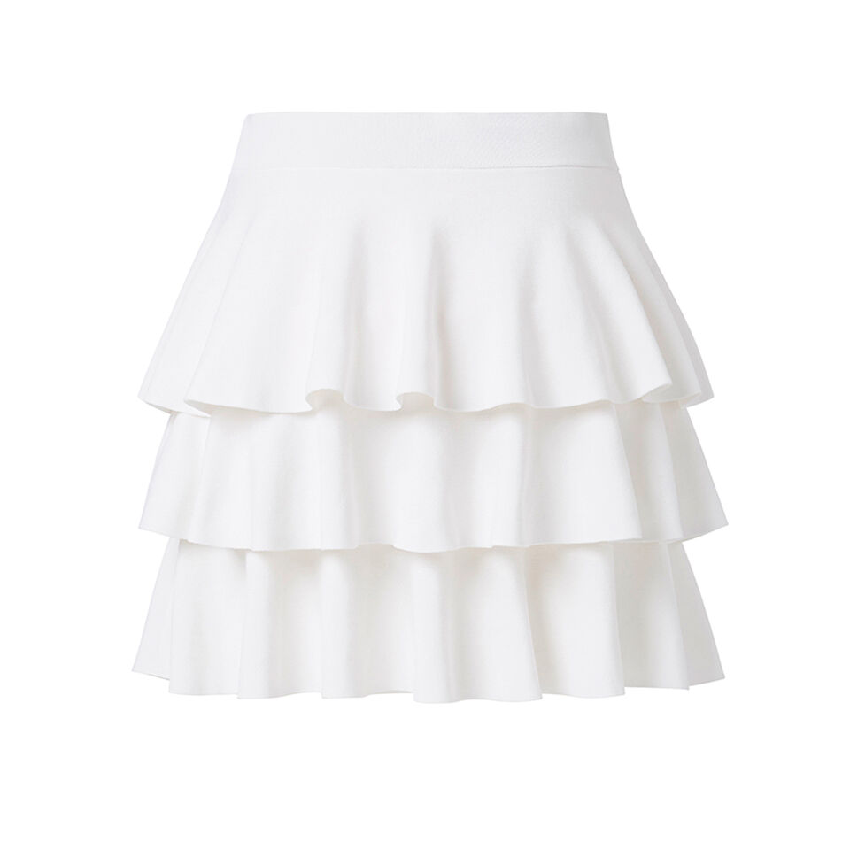 Frill Crepe Skirt  