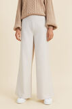 Wool Blend High Palazzo Pant  Oat  hi-res