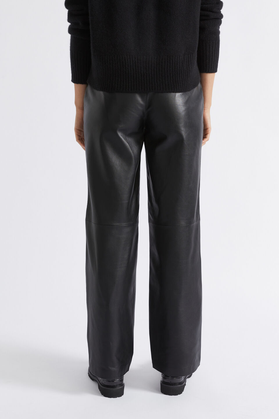 Leather Tailored Pant  Black