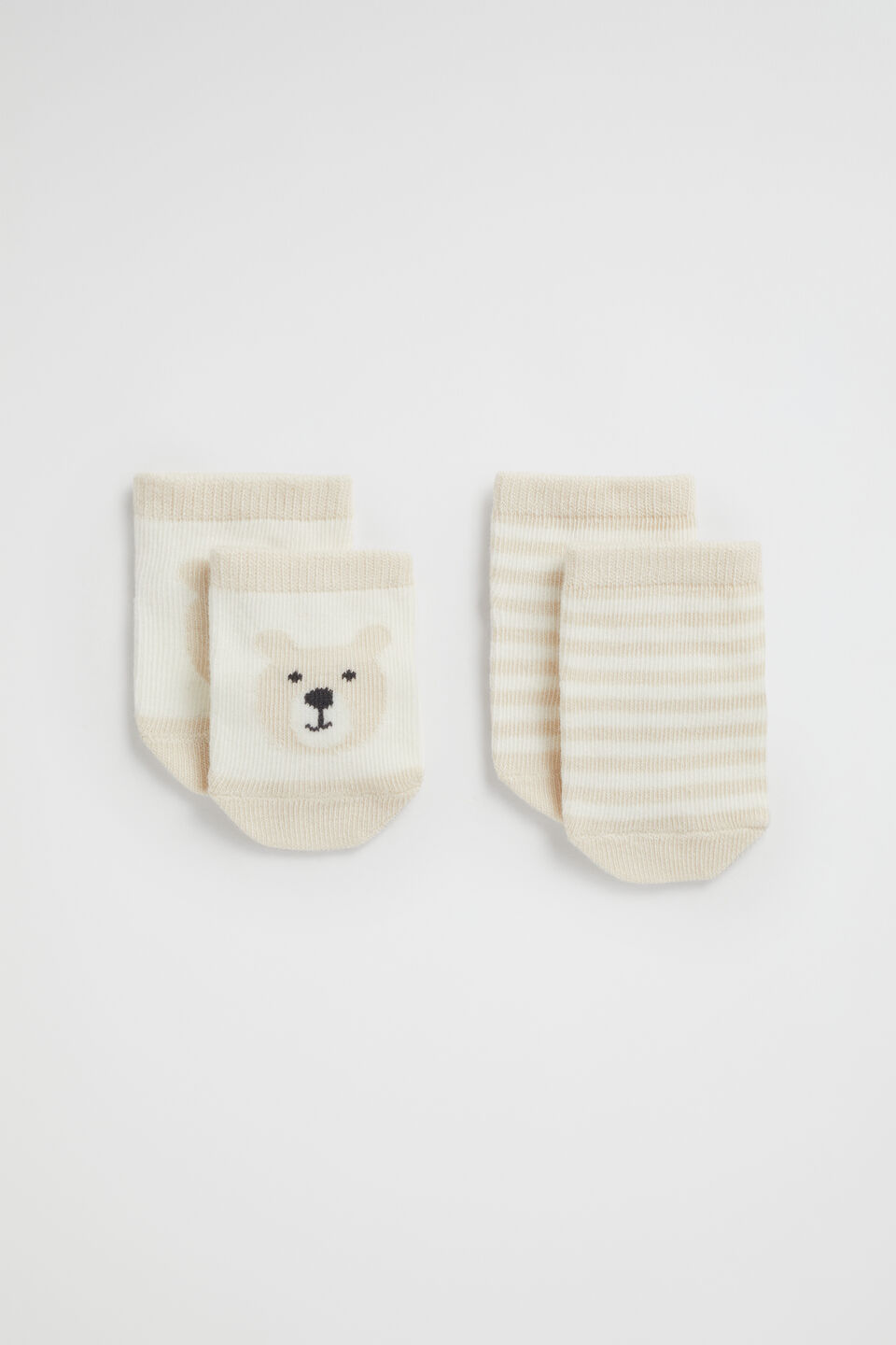 Bear Sock 2 Pack  Oat