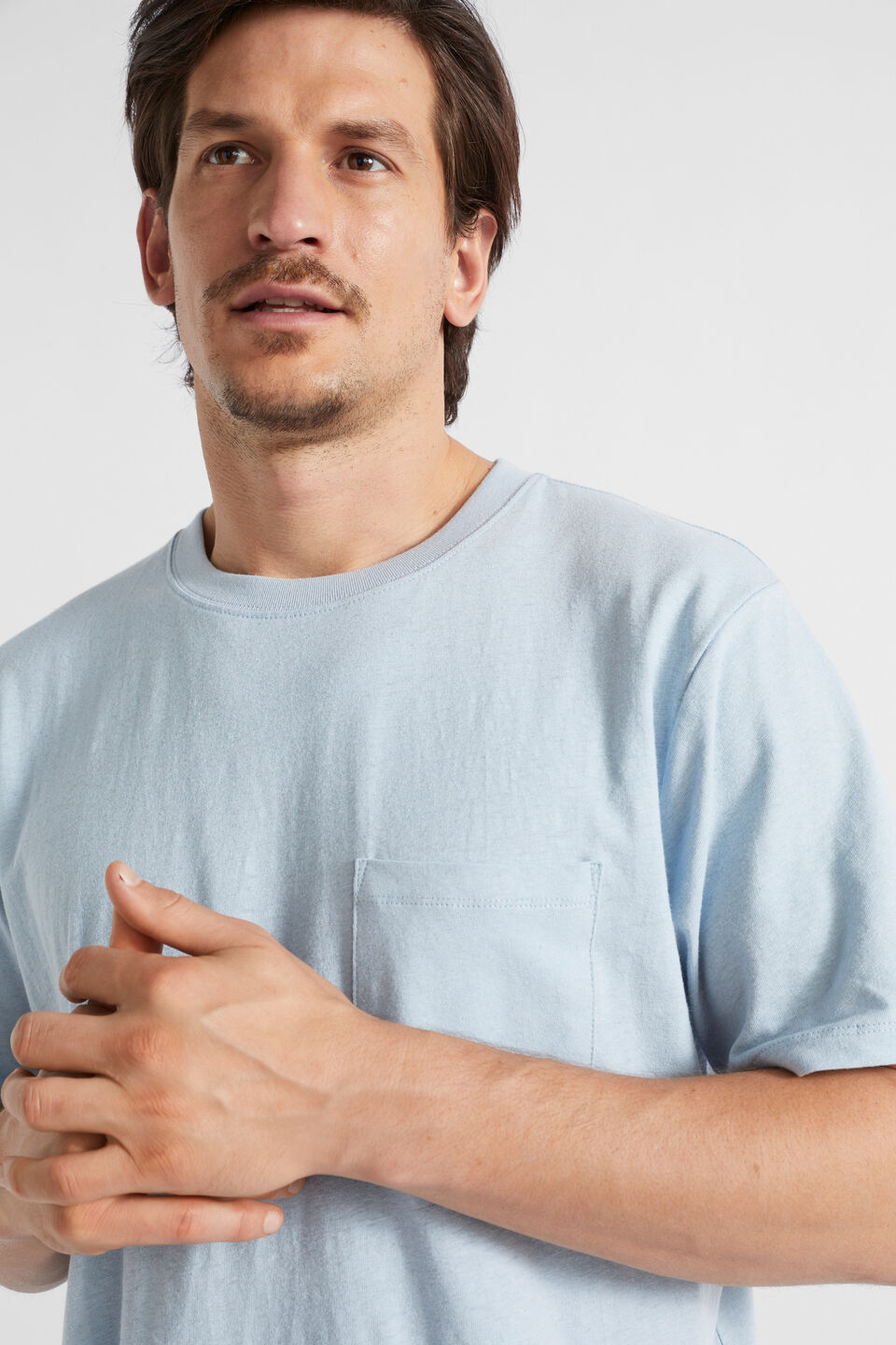 Summer Pocket Tee  Light Blue