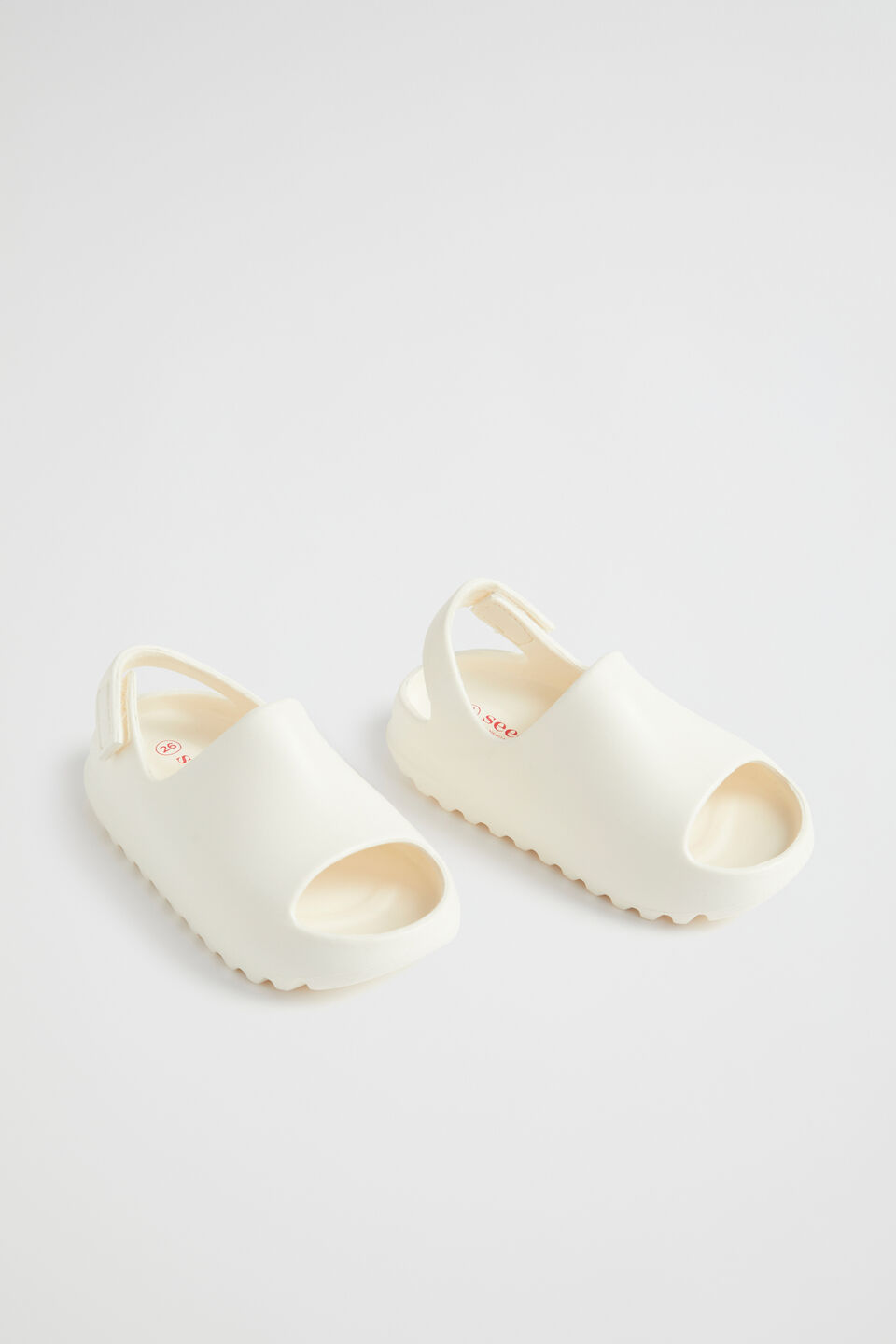 Moulded Slide with Strap  Off White
