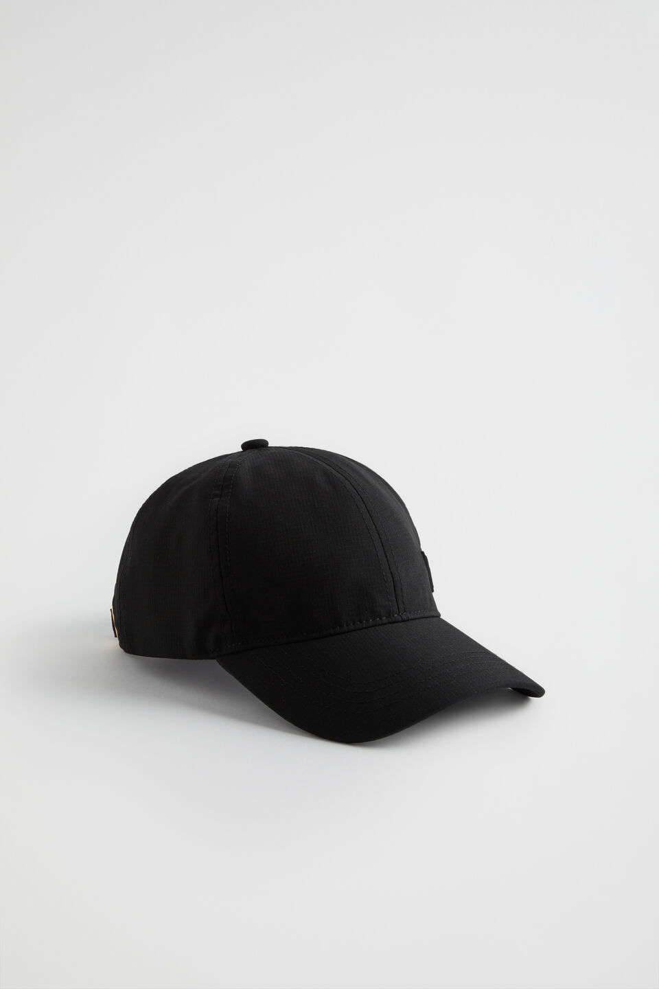 Fabric Relaxed Cap  Black